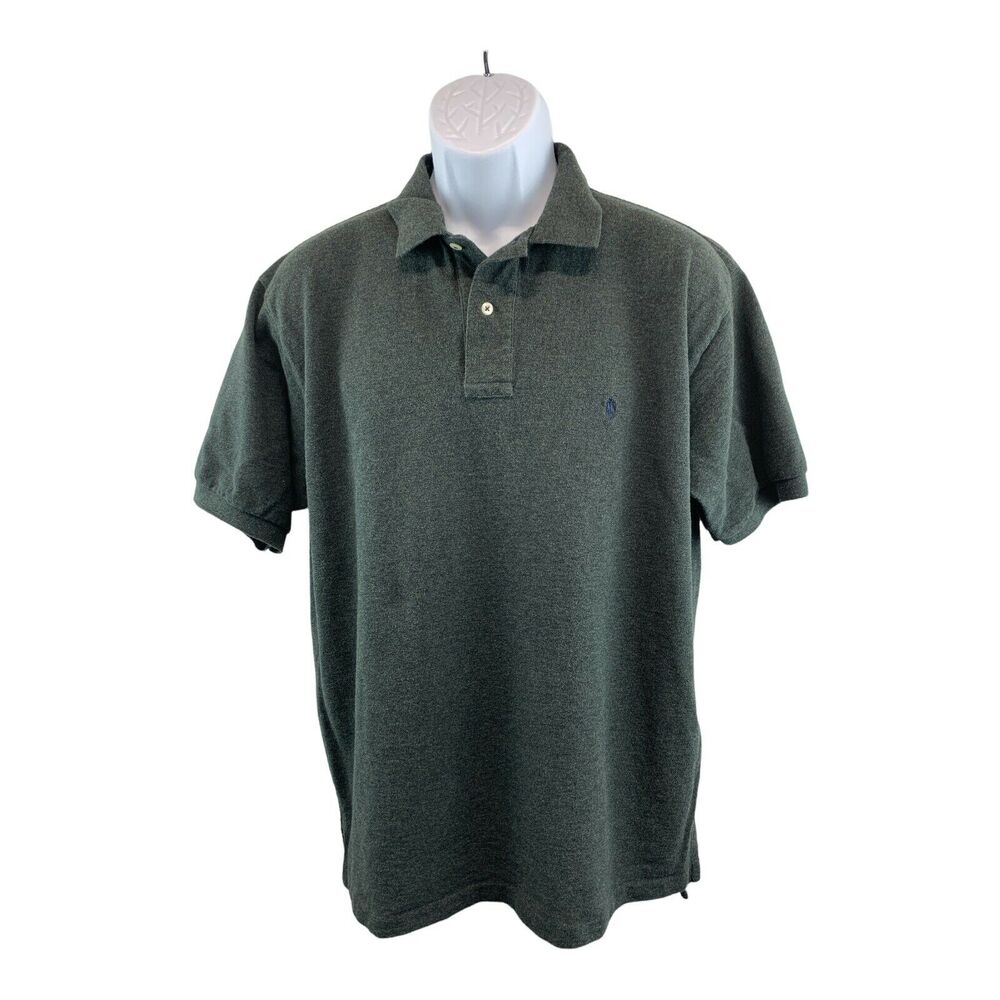 Polo By Ralph Lauren Mens Polo Shirt Size XL Classic Gray Short Sleeve Cotton